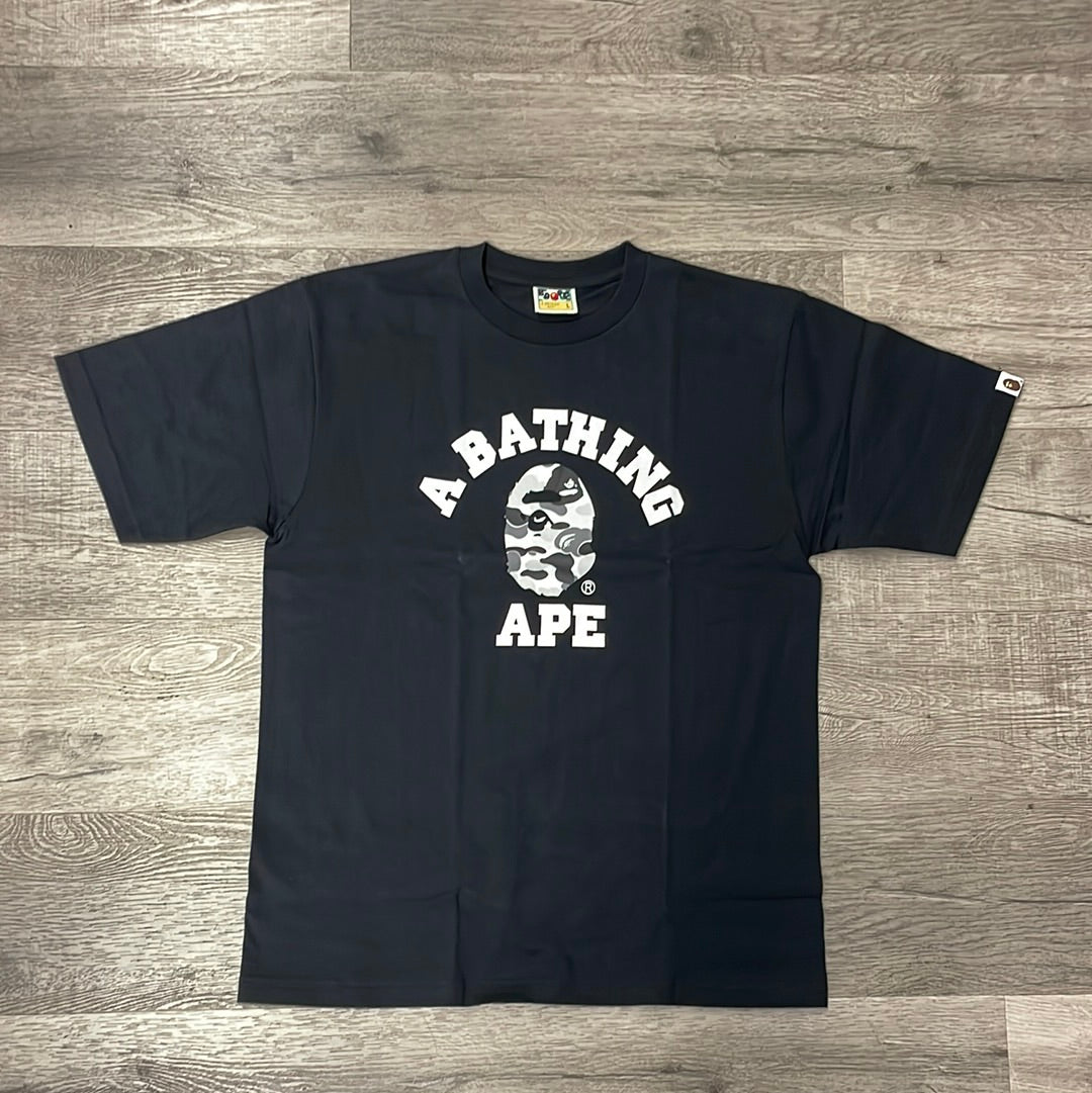Bape Black/White Camo Logo Tee (Black)