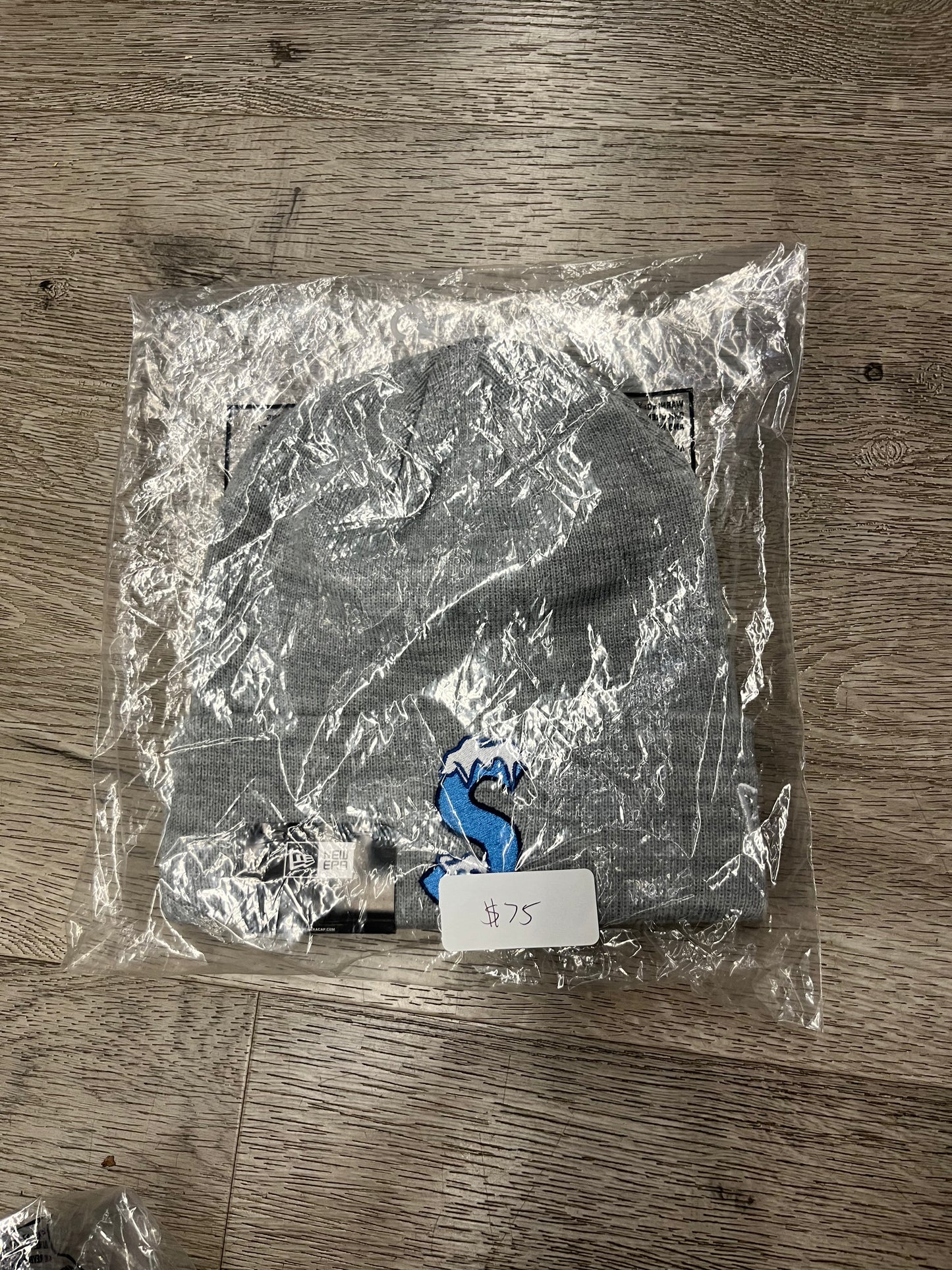Supreme S Logo Beanie Grey