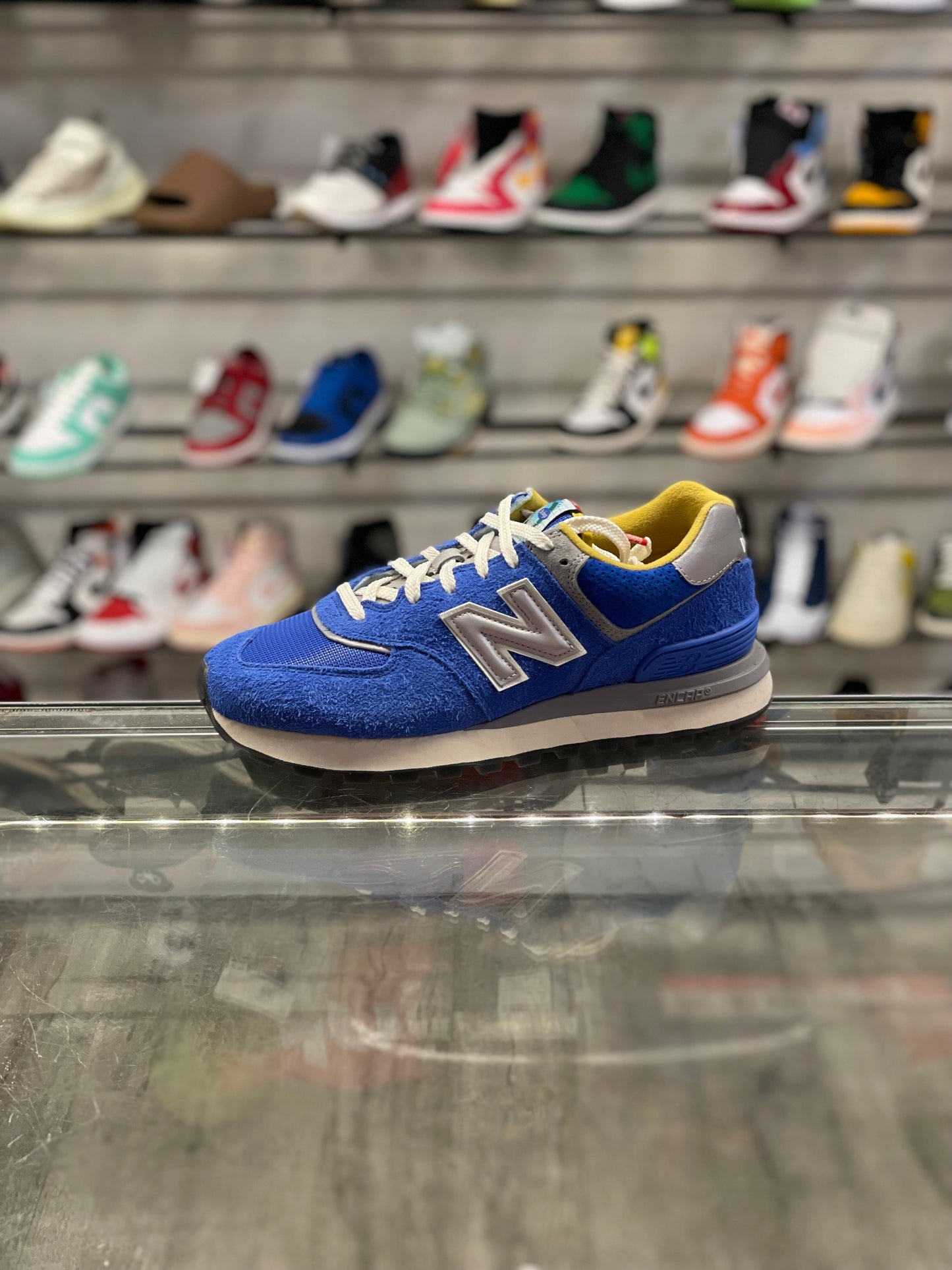 New Balance 574 Bodega Blue Suede