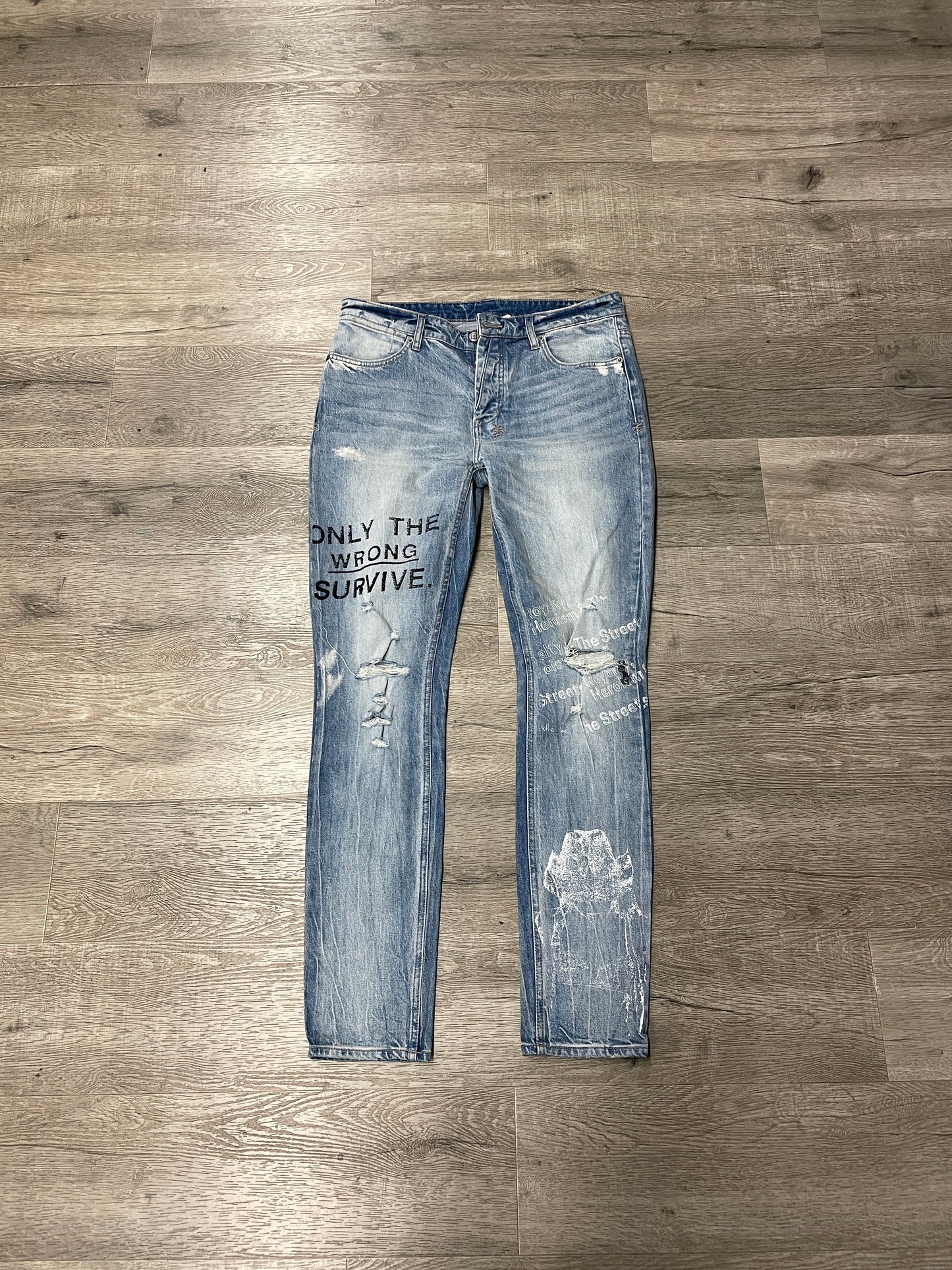 Ksubi Light Denim Jeans Strong Survive