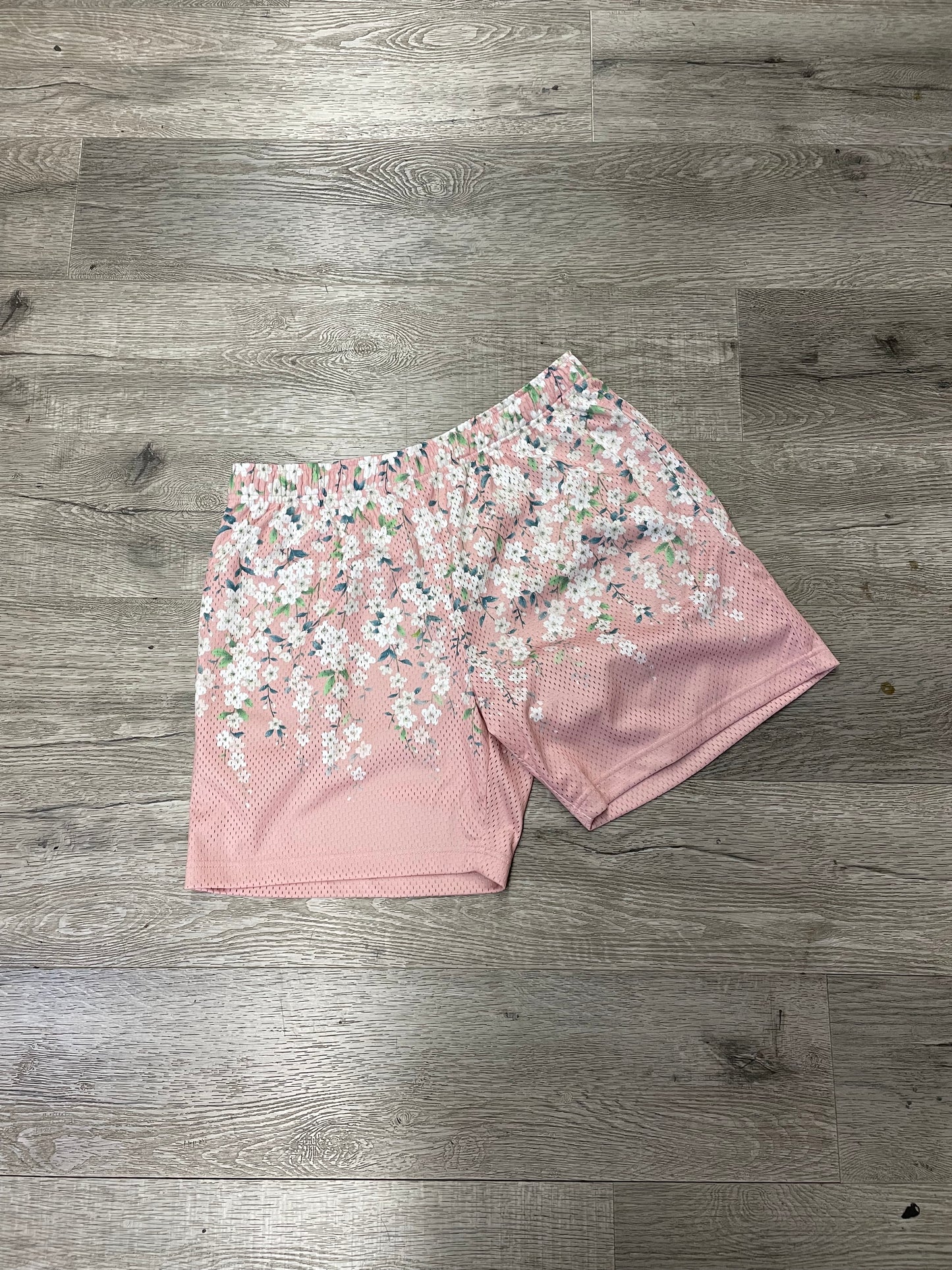 John Elliot Pink Floral Mesh Short