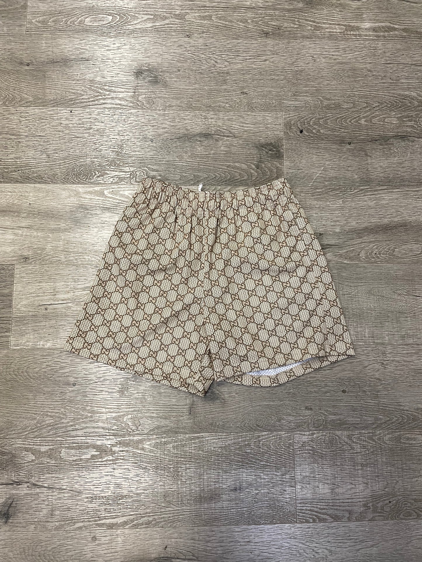Bravest Gucci Print Tan/Brown Short