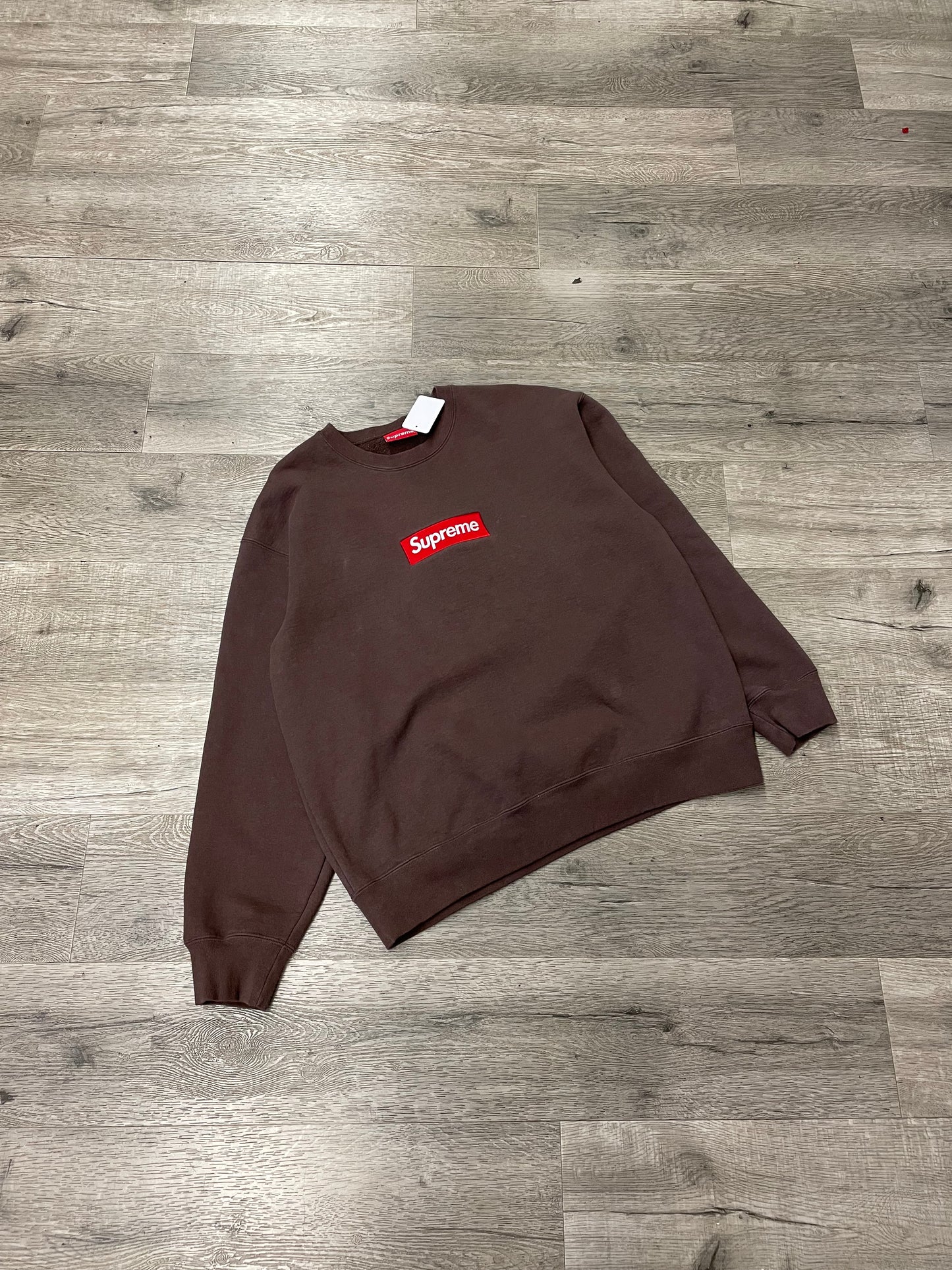 Supreme Box Logo Crewneck Brown