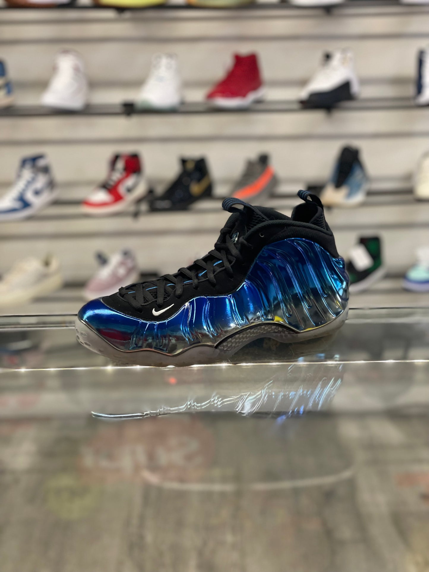 Nike Foamposite One Blue Mirror