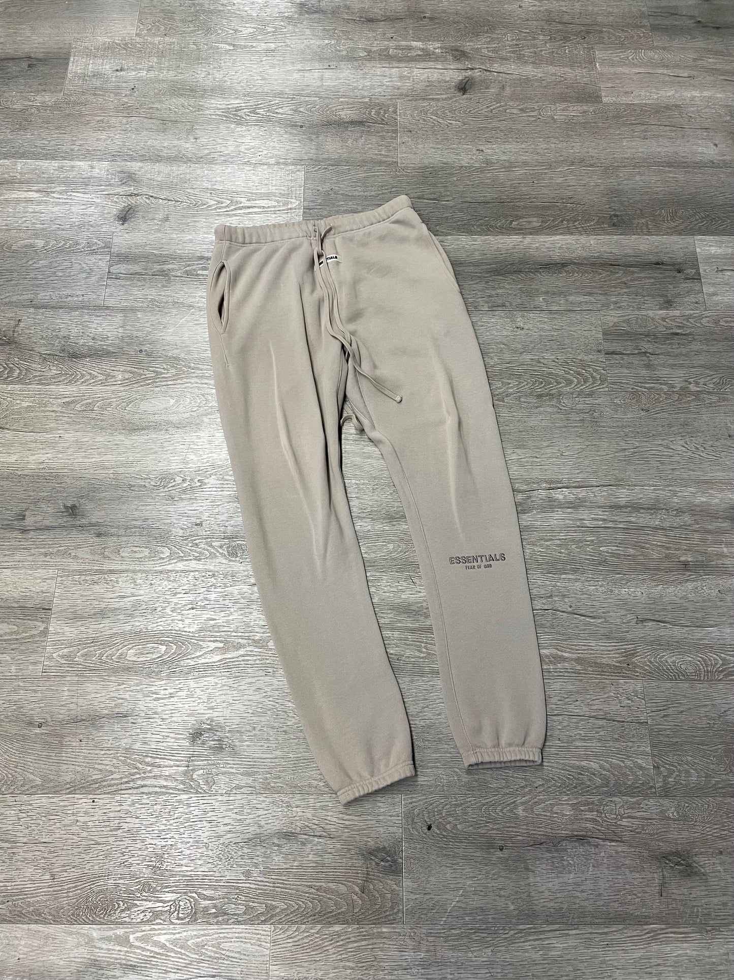 Fear of God Essentials Tan Embroidered Sweats