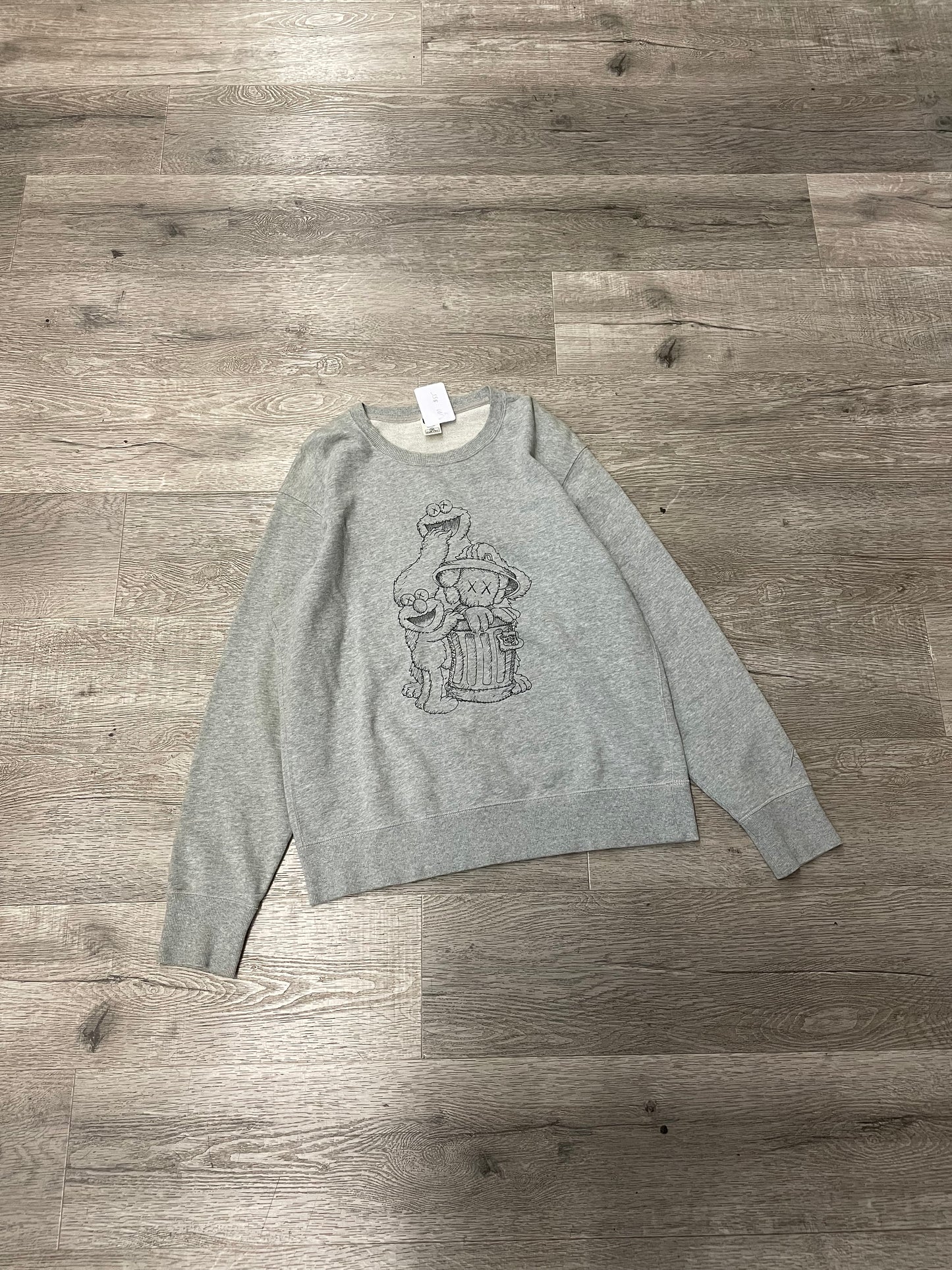 Kaws Sesame St Crewneck Grey