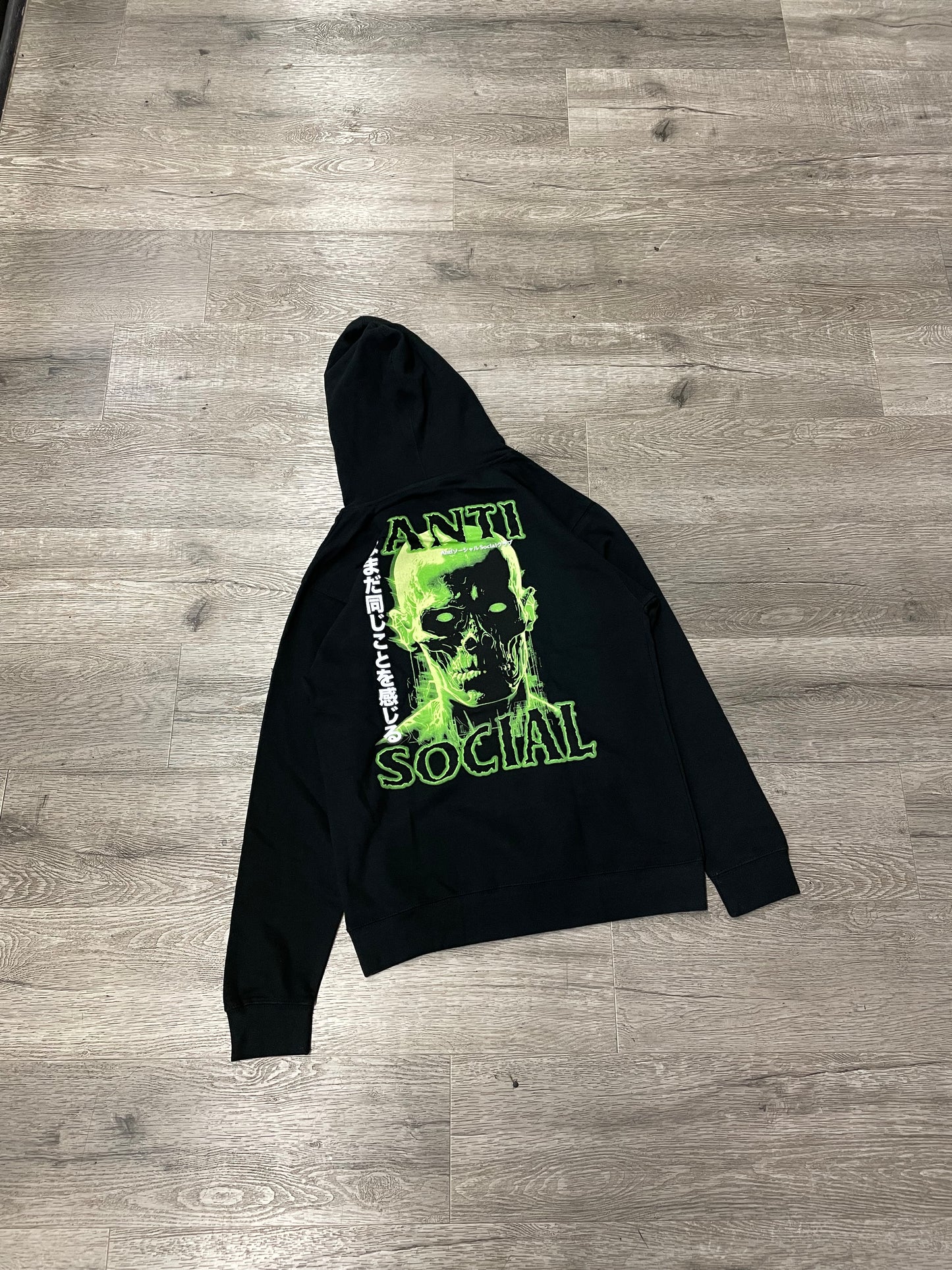 Anti Social Social Club Hood Green Skull