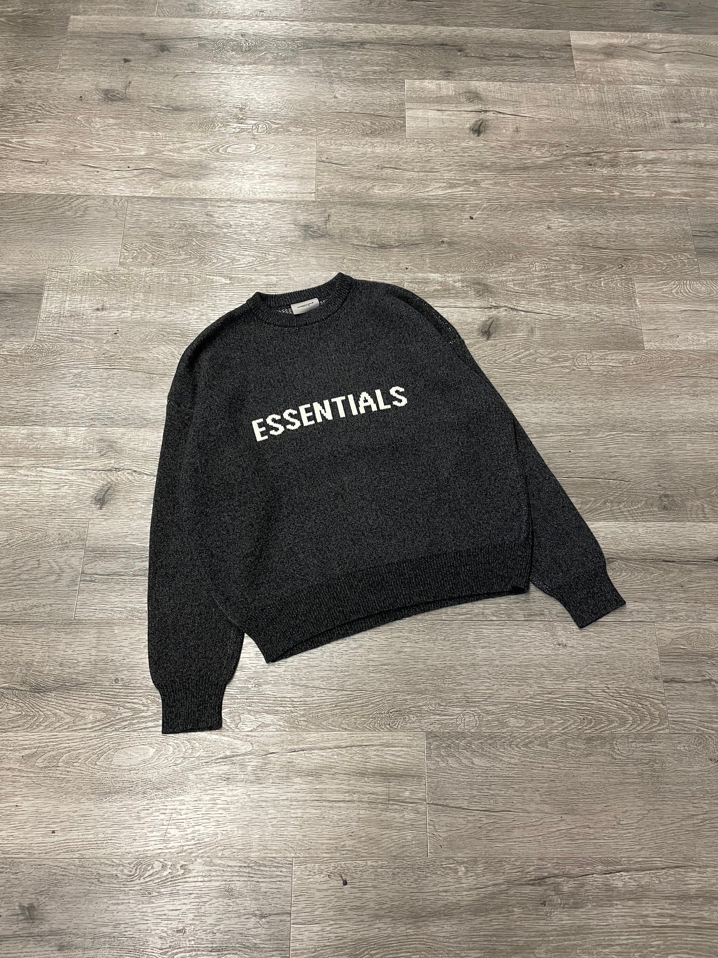 Fear of God Essentials Knit Sweater Dark Black Melange