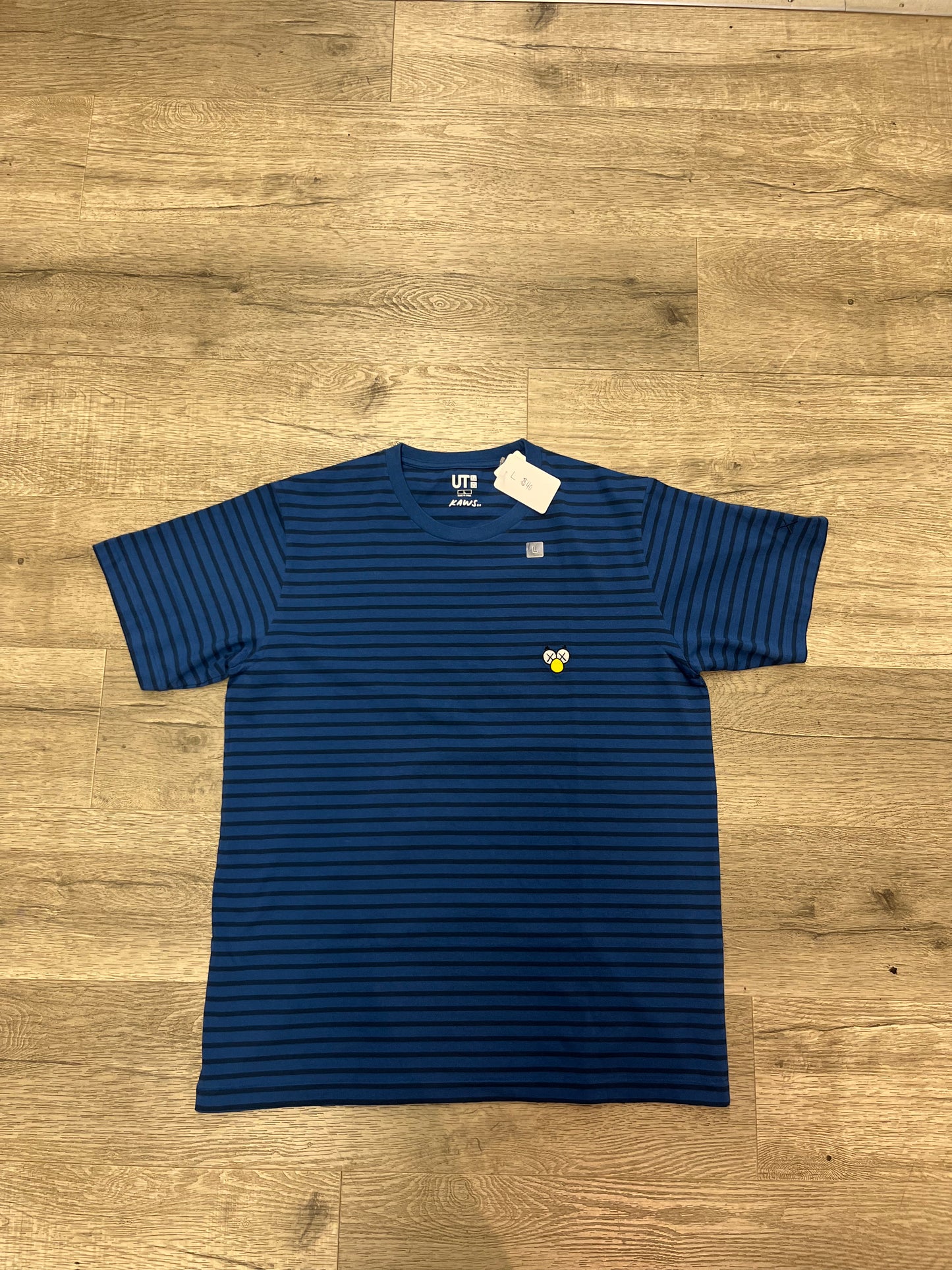 Kaws Uniqlo Striped Tee Blue