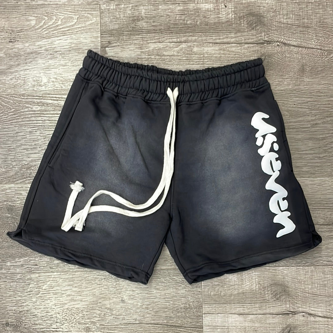 Sun Dried Black USEVEN Script Shorts