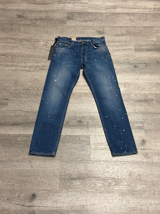 Ksubi Blue Paint Splatter Jeans