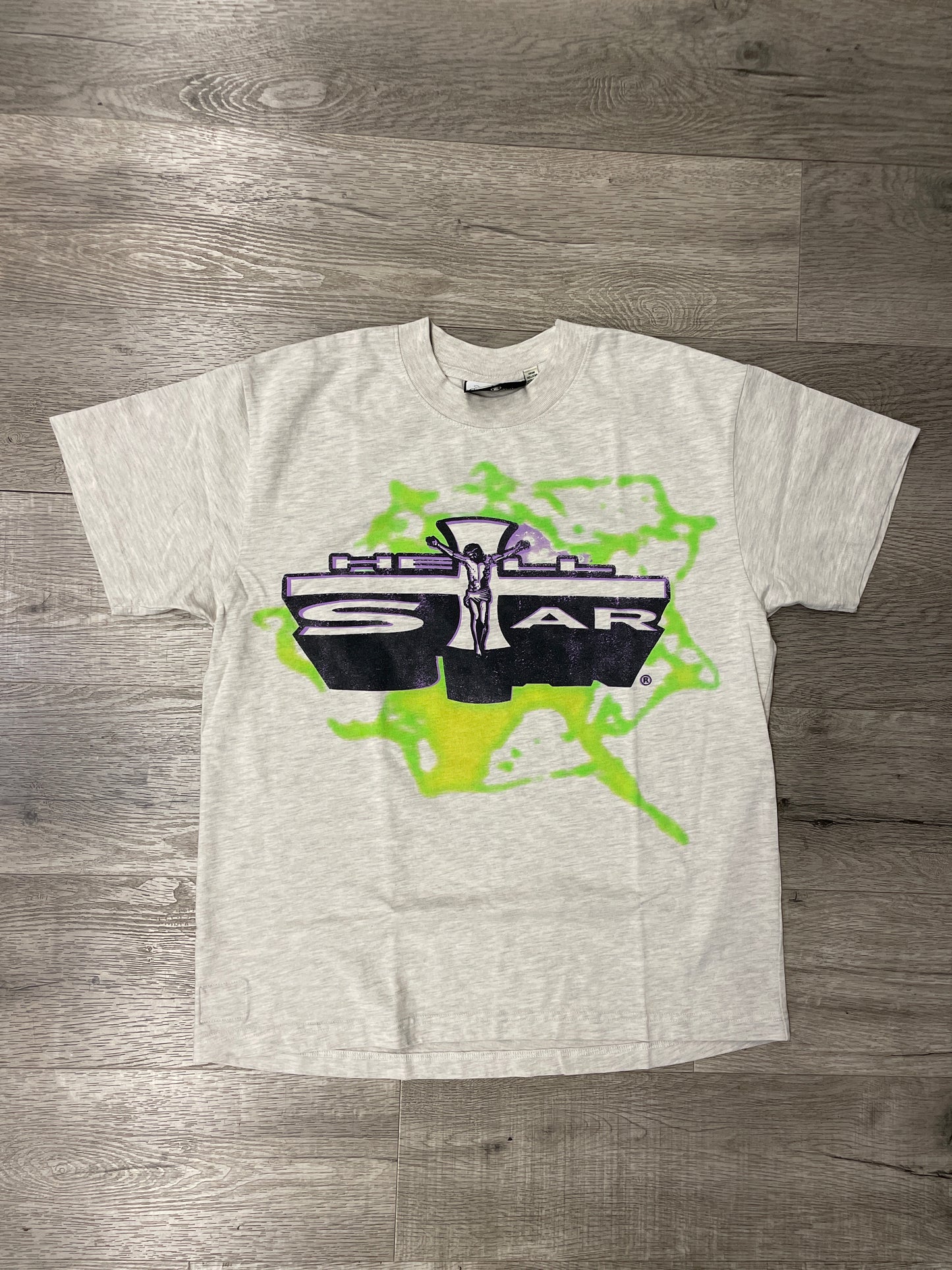 Hellstar Jesus Tee Grey/Purple/Green