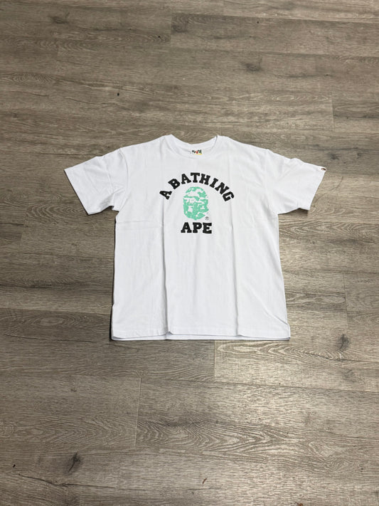 Bape Glow Logo Tee White