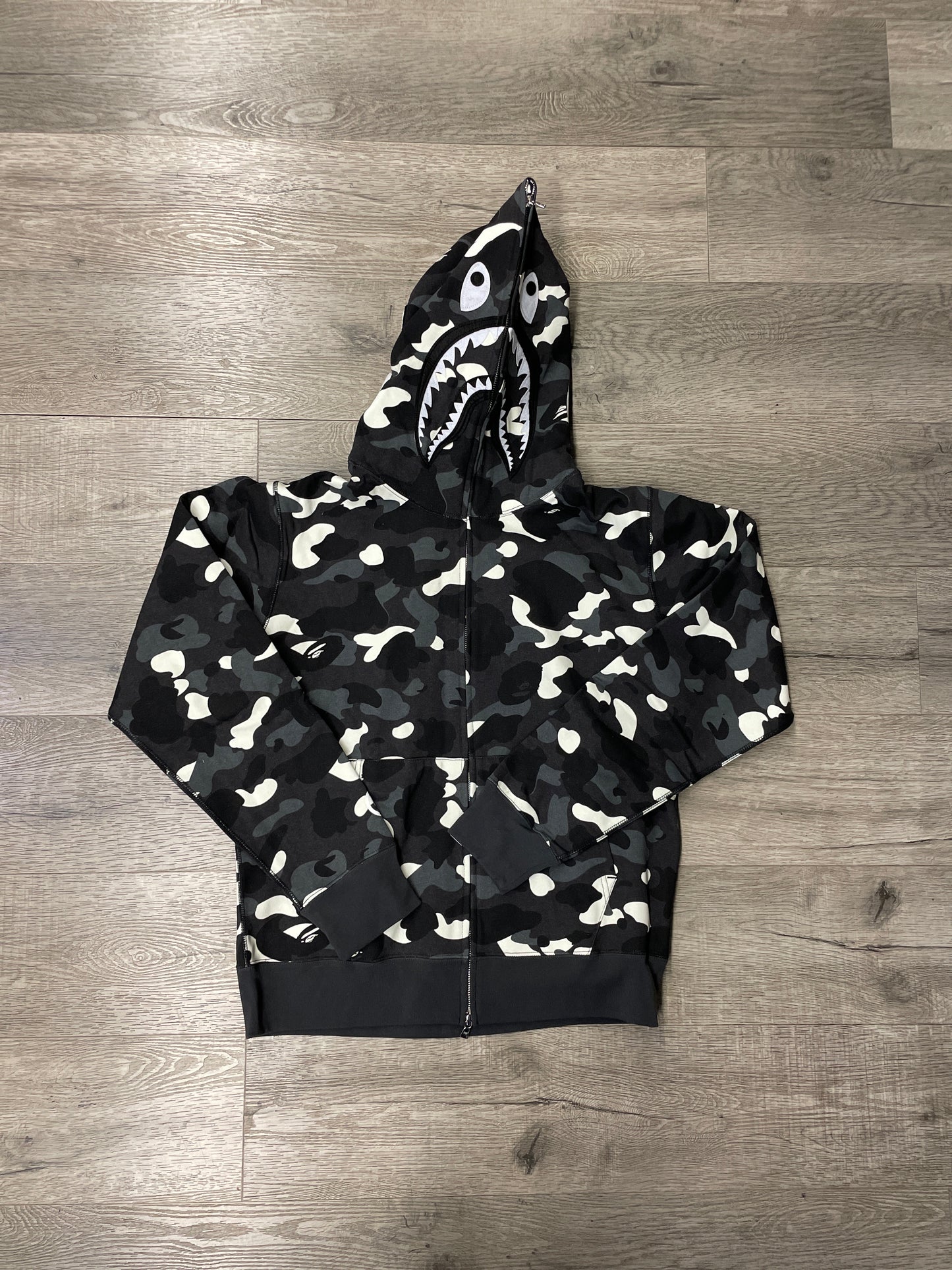 Bape Black Camo Shark Black Glow