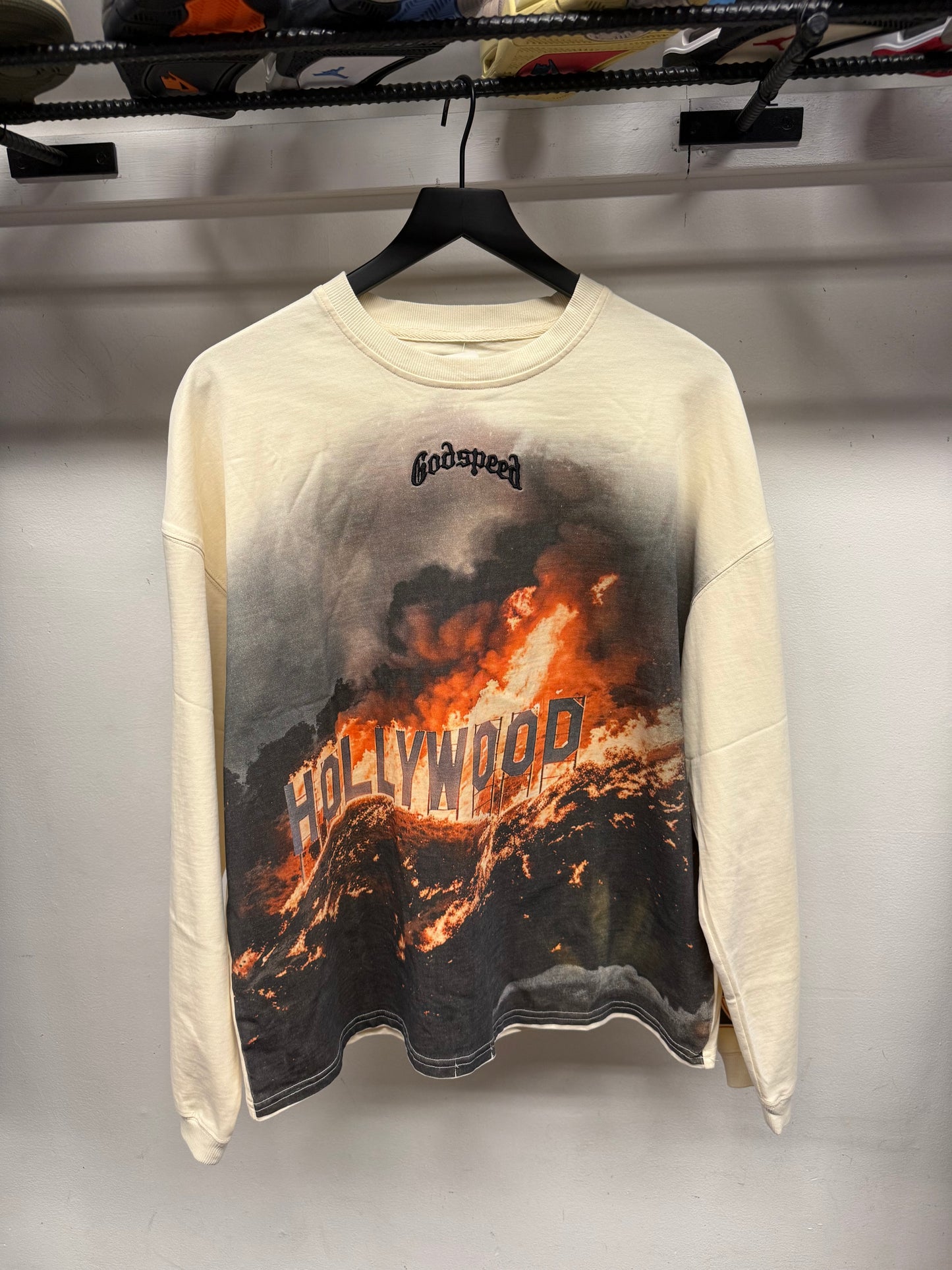God Speed Tee Sunset Hollywood Fire Black Numbered