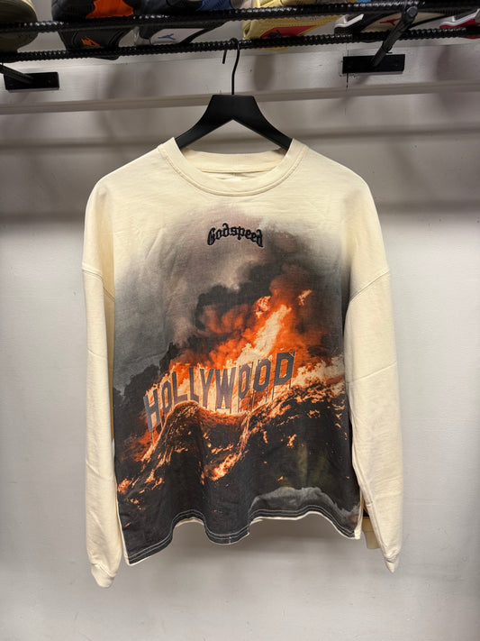 God Speed Tee Sunset Hollywood Fire Black Numbered