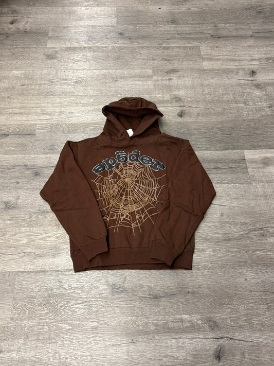 Sp5der Brown Rhinestone Hood