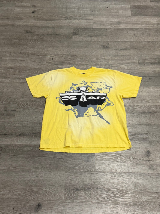 Hellstar Jesus Tee Yellow/Grey