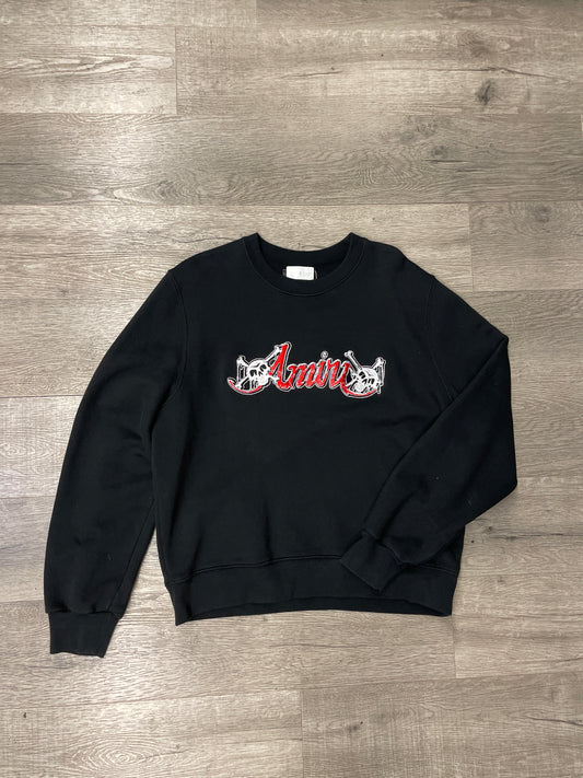 Amiri Crewneck Sweater Black/Red Skull