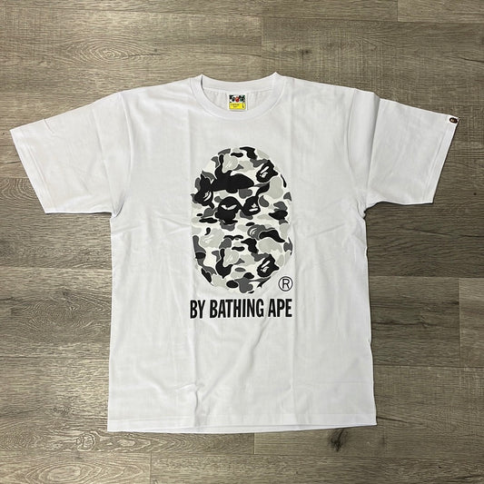Bape Black/White Camo Logo Tee (White)