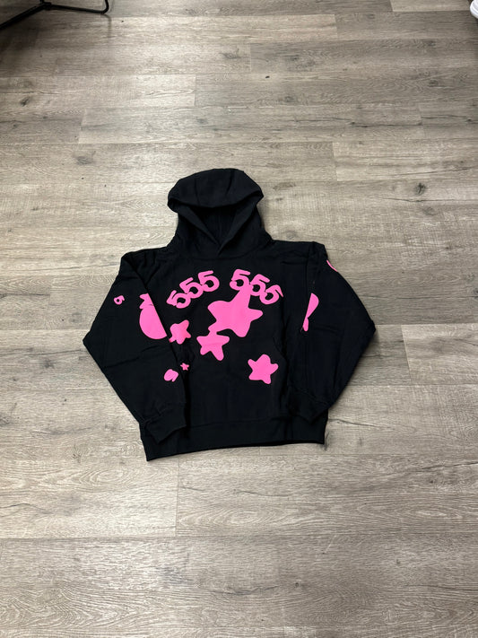 Sp5der Black Pink 555 Hood