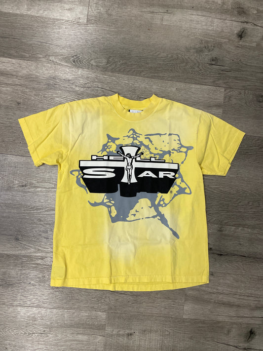 Hellstar Jesus Tee Yellow/Grey/Black