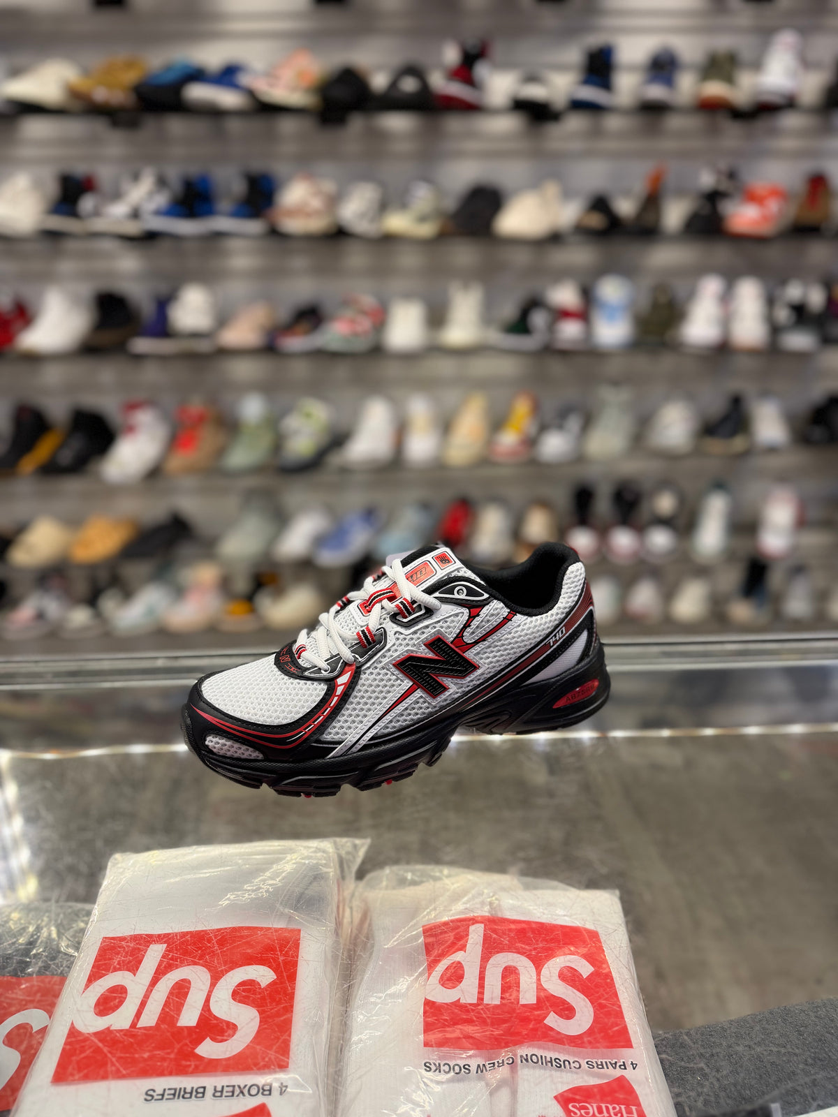 New Balance 740 White Red Black