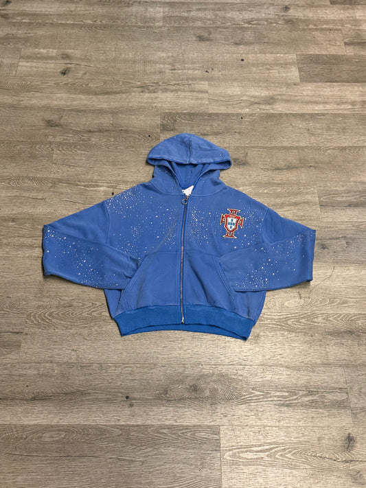 Vale Portugal Logo Zip Hood Blue