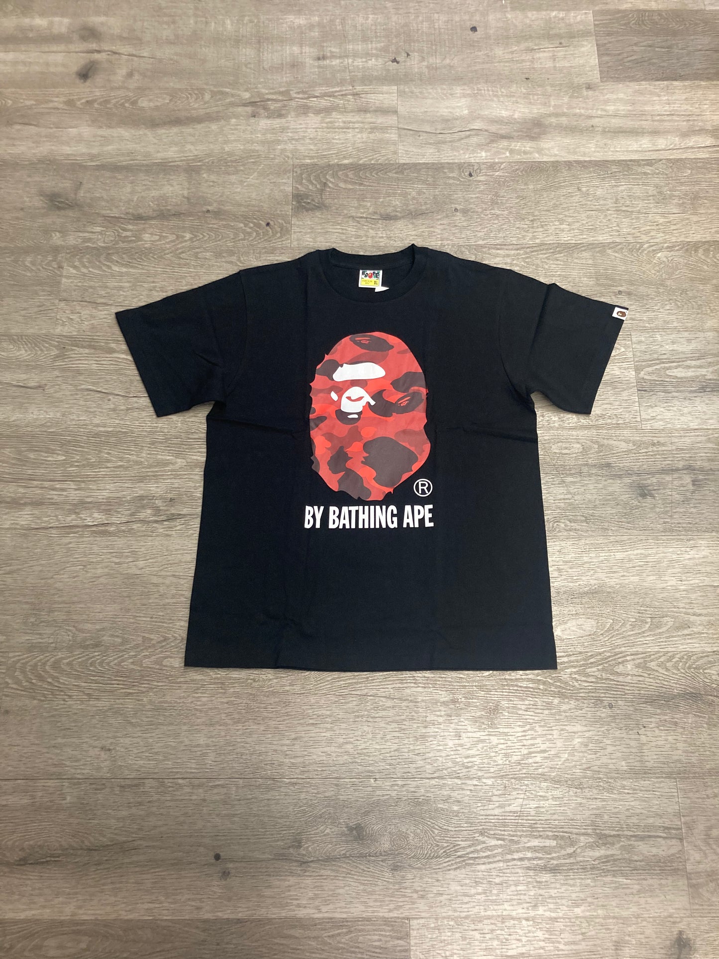 A Bathing Ape Red Camo Tee Black