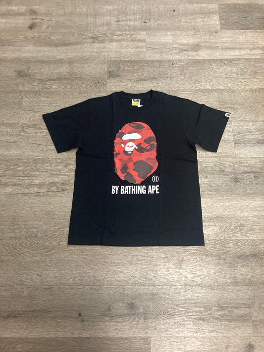 A Bathing Ape Red Camo Tee Black