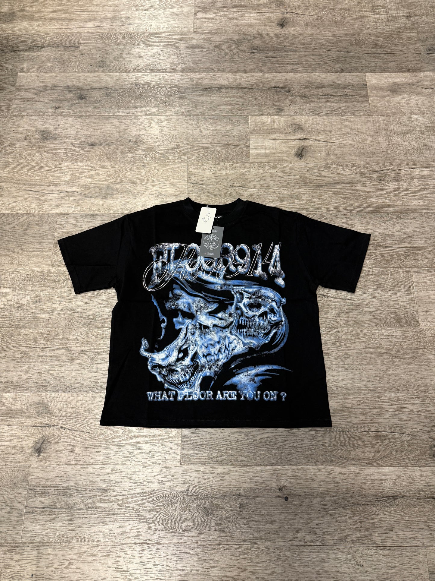 Floor 914 Blue Rhinestone Tee