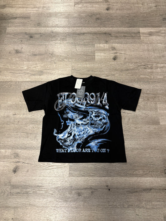 Floor 914 Blue Rhinestone Tee