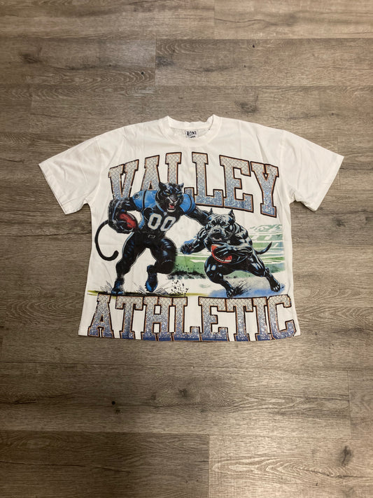 Vale Panther Tee White Rhinestone