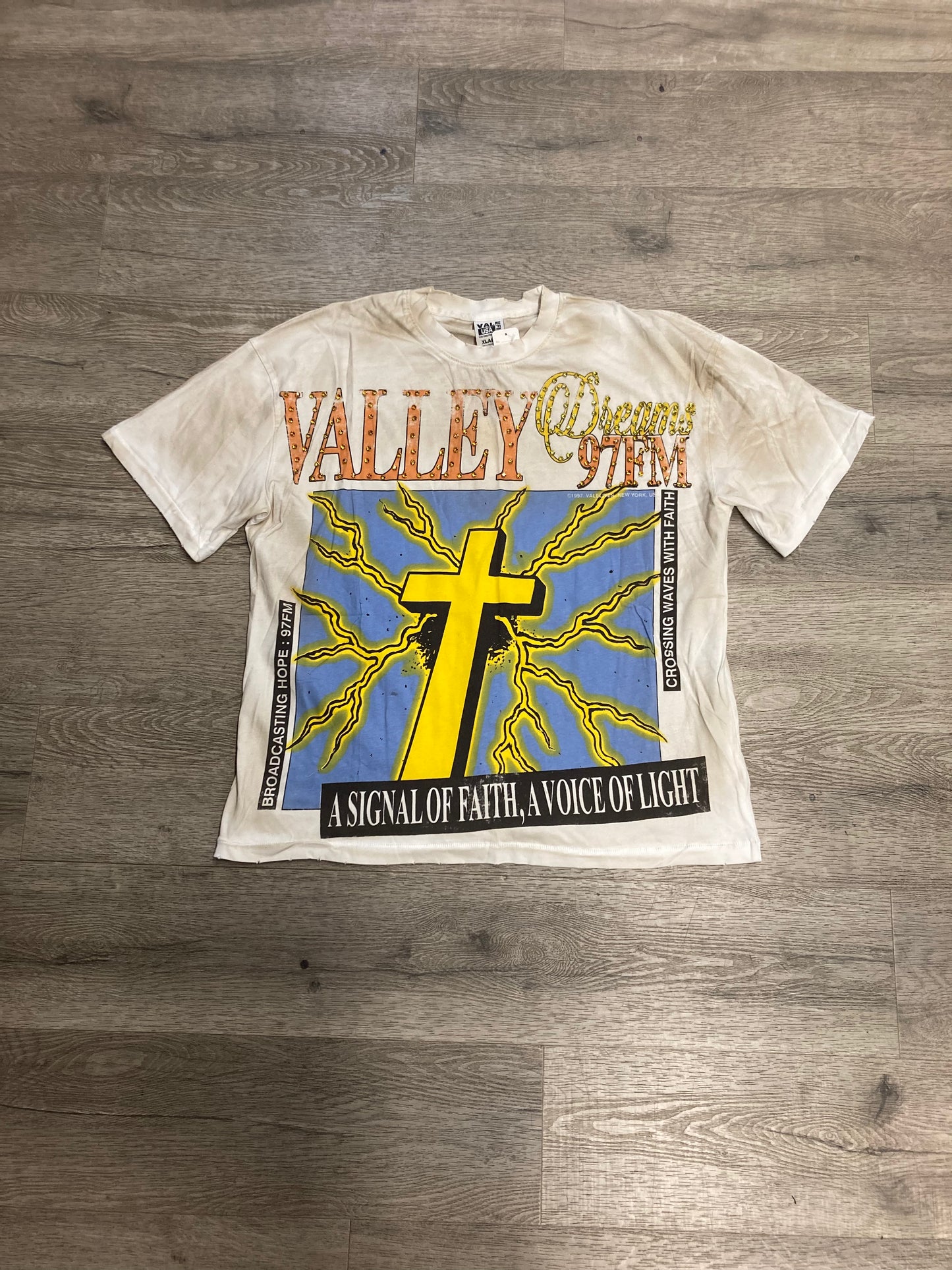 Vale Cross Tee Cream Rhinestone