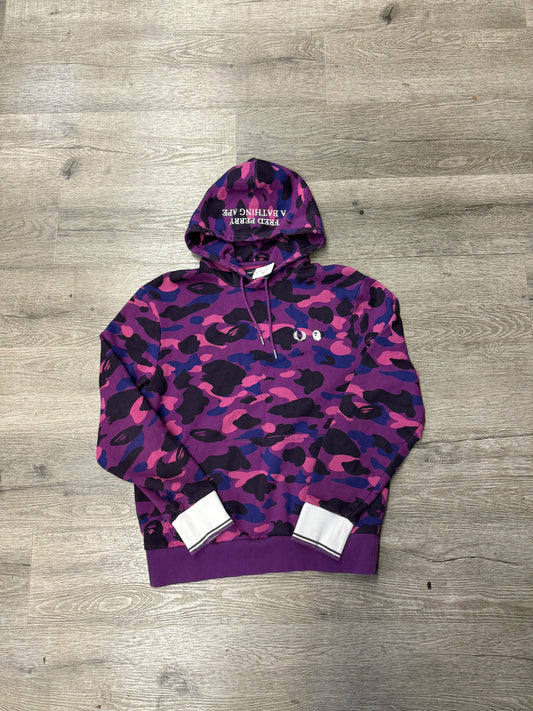 Bape Fred Perry Camo Purple Hood