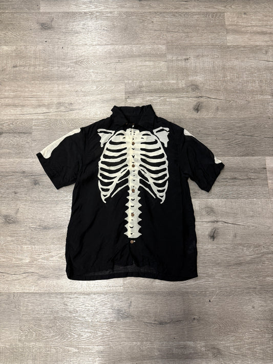 Kapital Skeleton Button Up Shirt Black