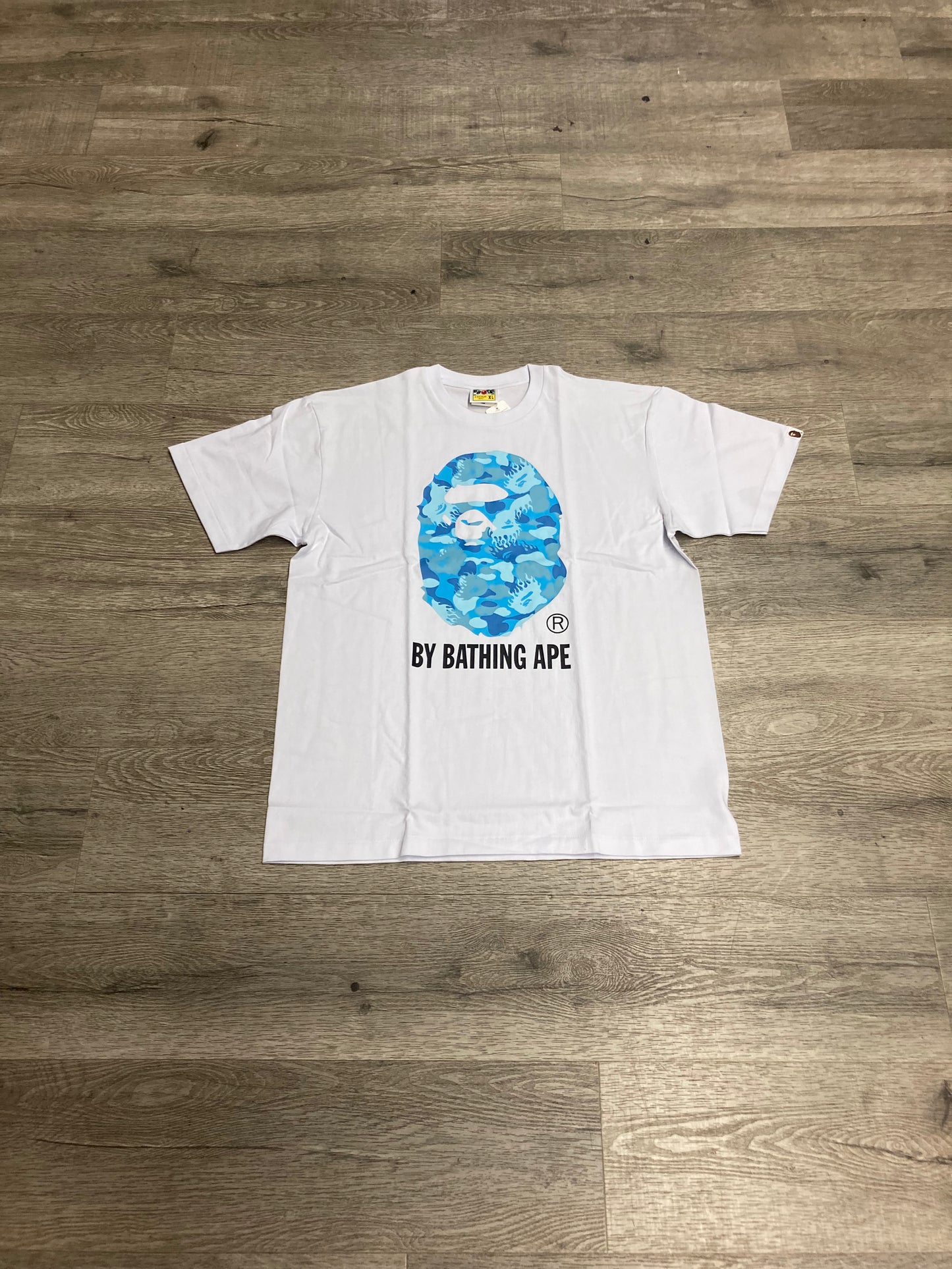 A Bathing Ape Bape Blue Flame Tee White