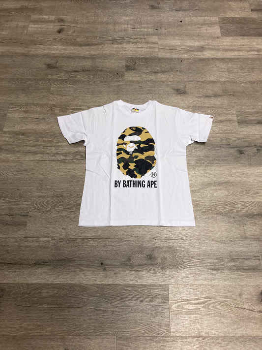 A Bathing Ape Bape Tee Tan/White