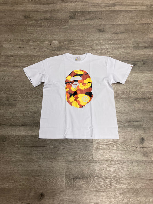 A Bathing Ape Bape Tee Orange/White