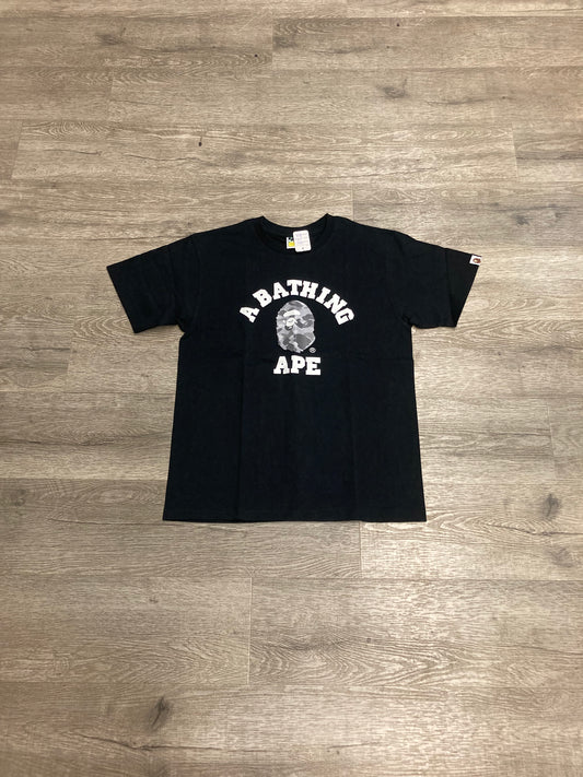 A Bathing Ape Bape Grey Camo Tee Black