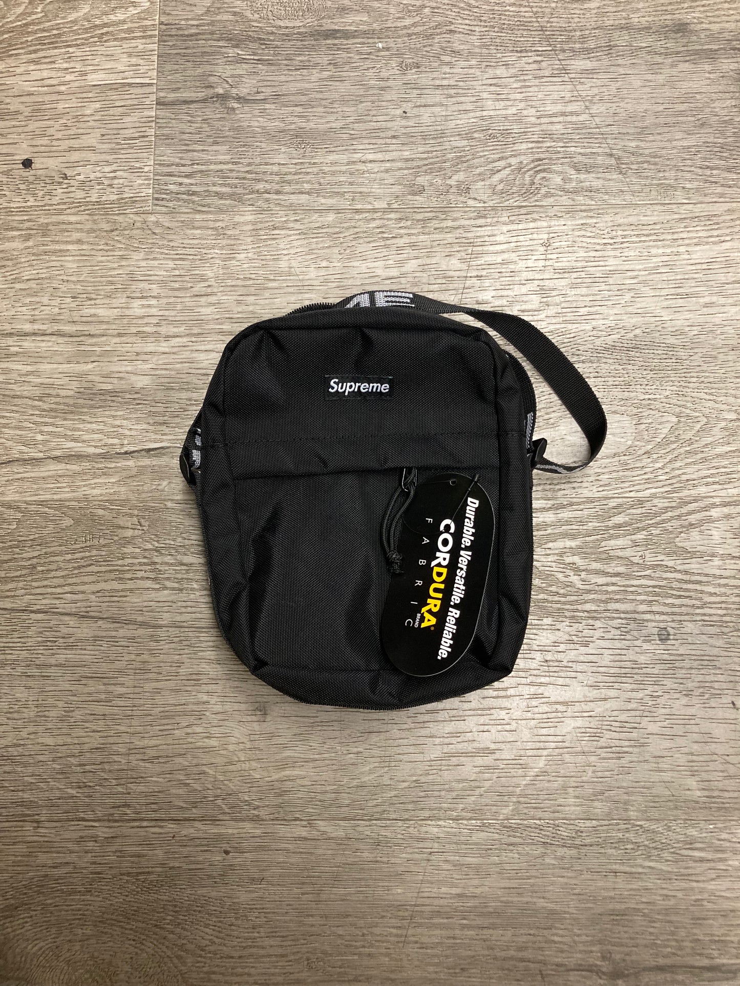 Supreme Black Taped Shoulder Bag