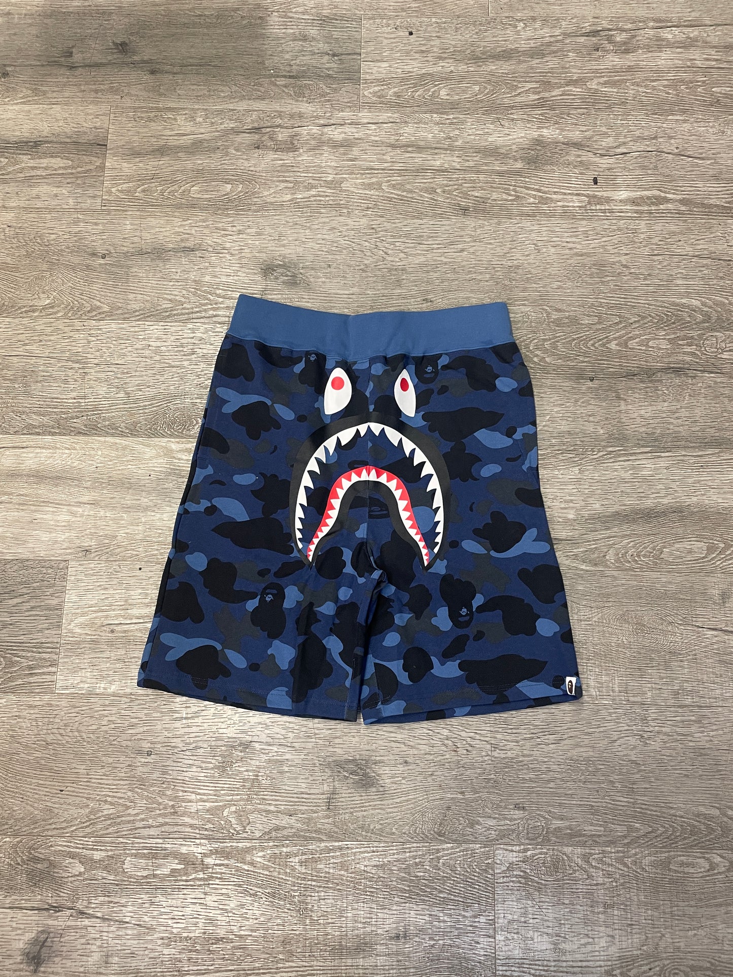 Bape Navy Blue Camo Short