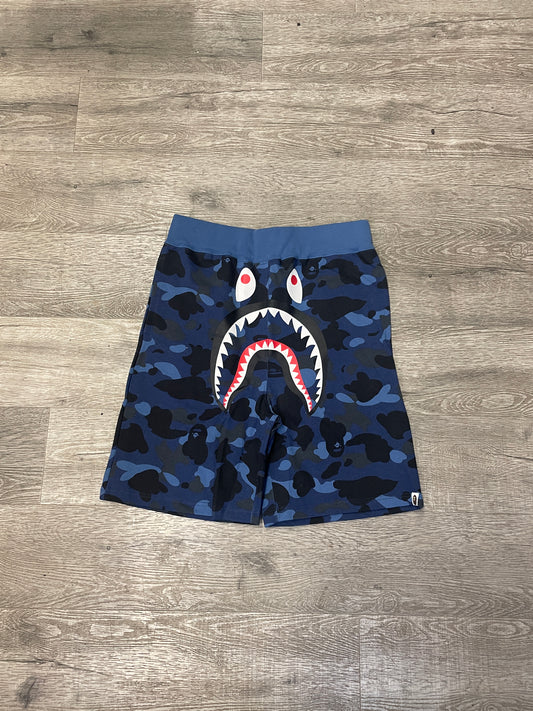 Bape Navy Blue Camo Short