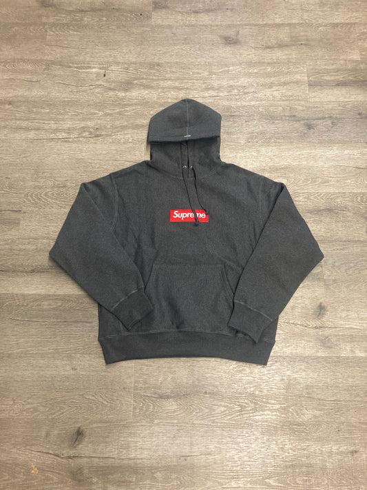 Supreme Box Logo Charcoal/Red Hood