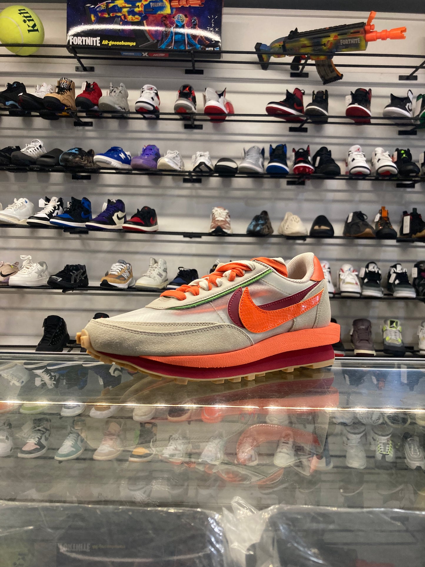 Nike LD Waffle Sacai Clot Kiss of Death Net Orange Blaze