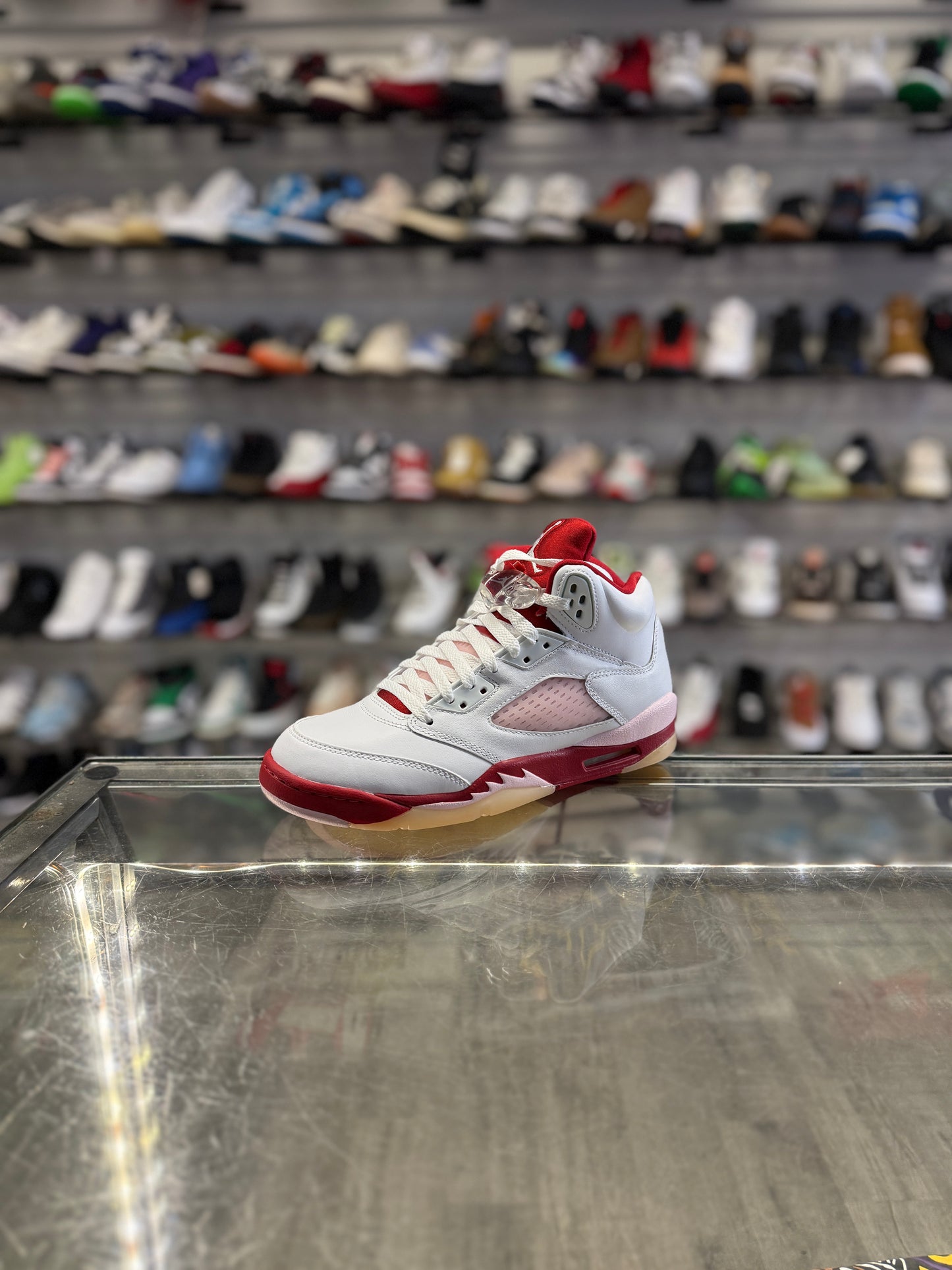 Air Jordan 5 White/Red/Pink