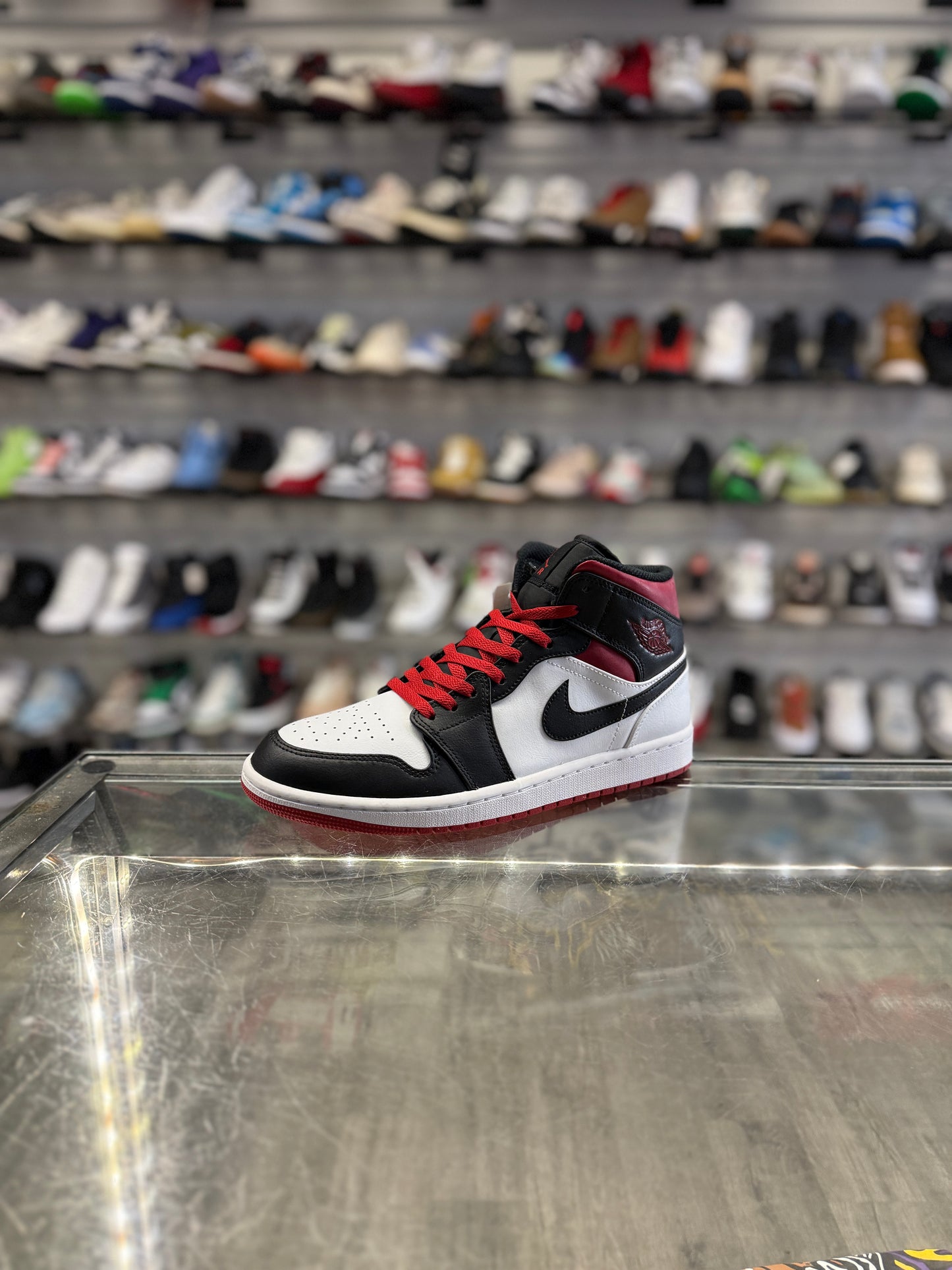Air Jordan 1 Mid Gym Red Black Toe