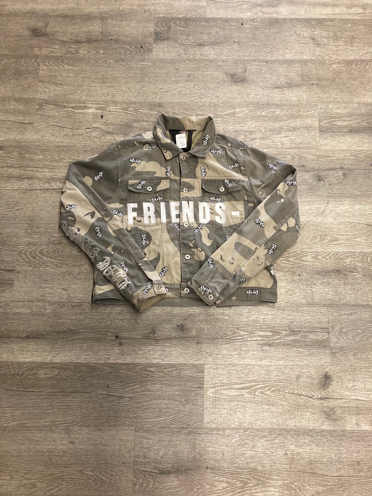 VLone Denim Dice Camo Jacket Beige