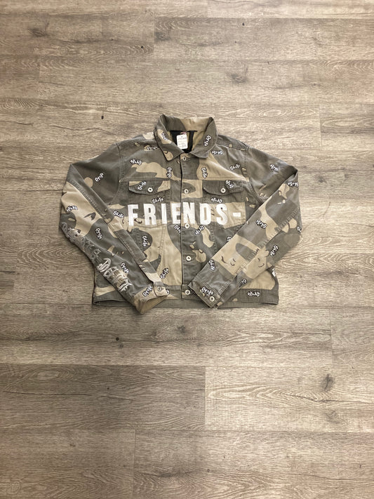 VLone Denim Dice Camo Jacket Beige