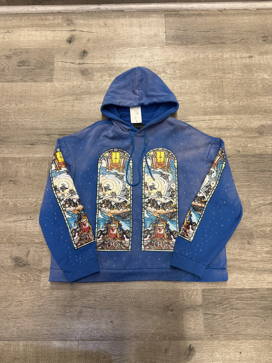 Who Decides War Hood Rhinestone Hood Blue